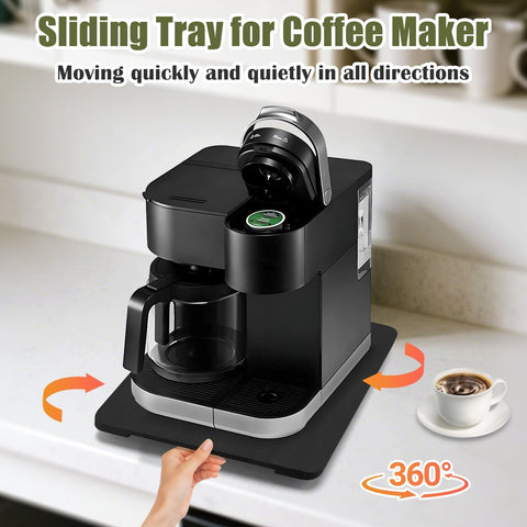 Xykzra sliding tray keeps large appliances organized and easily reachable.