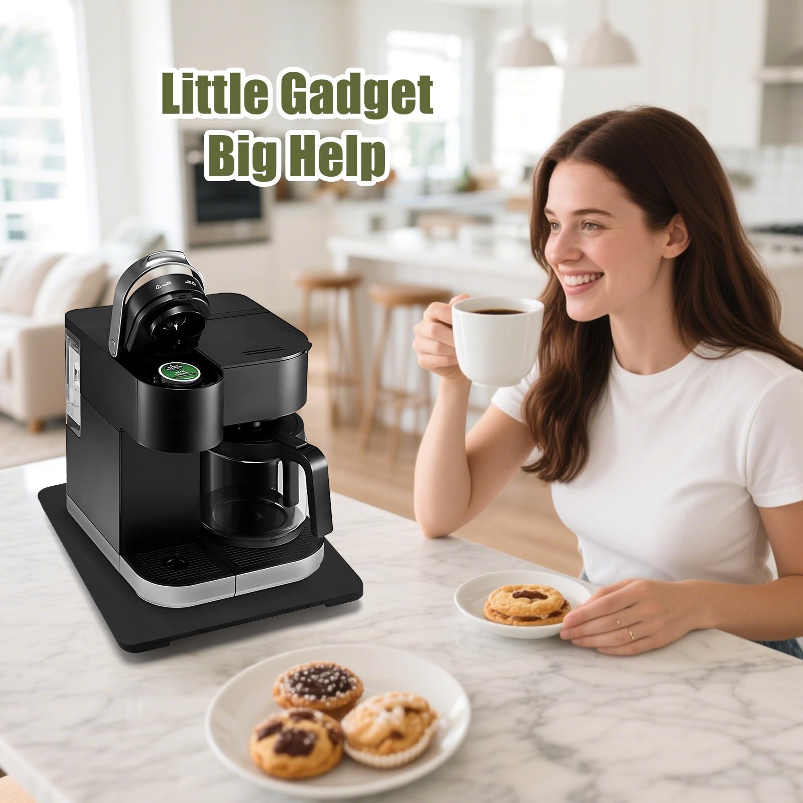 Xykzra under-cabinet slider makes appliance access easier and neater.