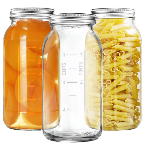 Xylanor 64oz wide-mouth mason jar with lid for airtight storage