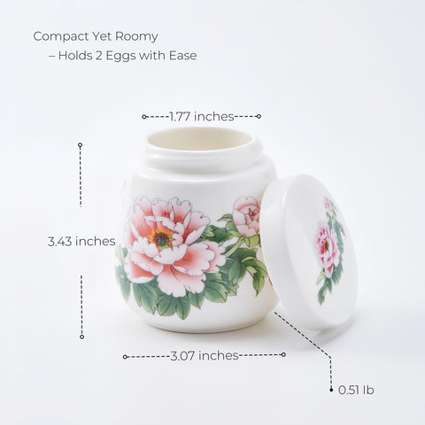 Xylarnoveth porcelain egg coddler durability and even heat for consistent results.