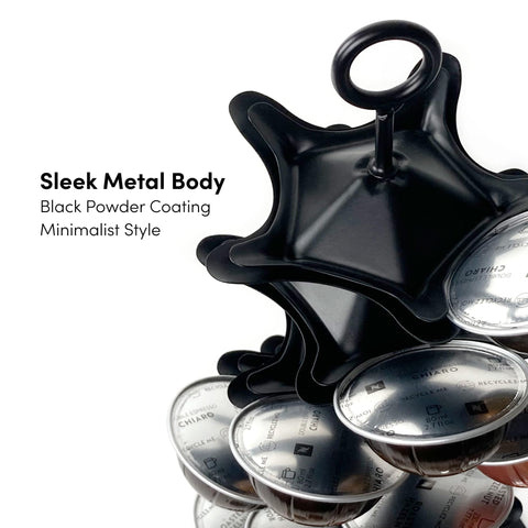 Xympo pod display with compact footprint saves counter space.