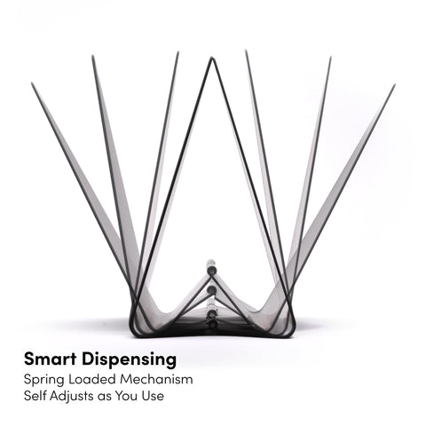 xympo compact black napkin holder side view blends with modern kitchens