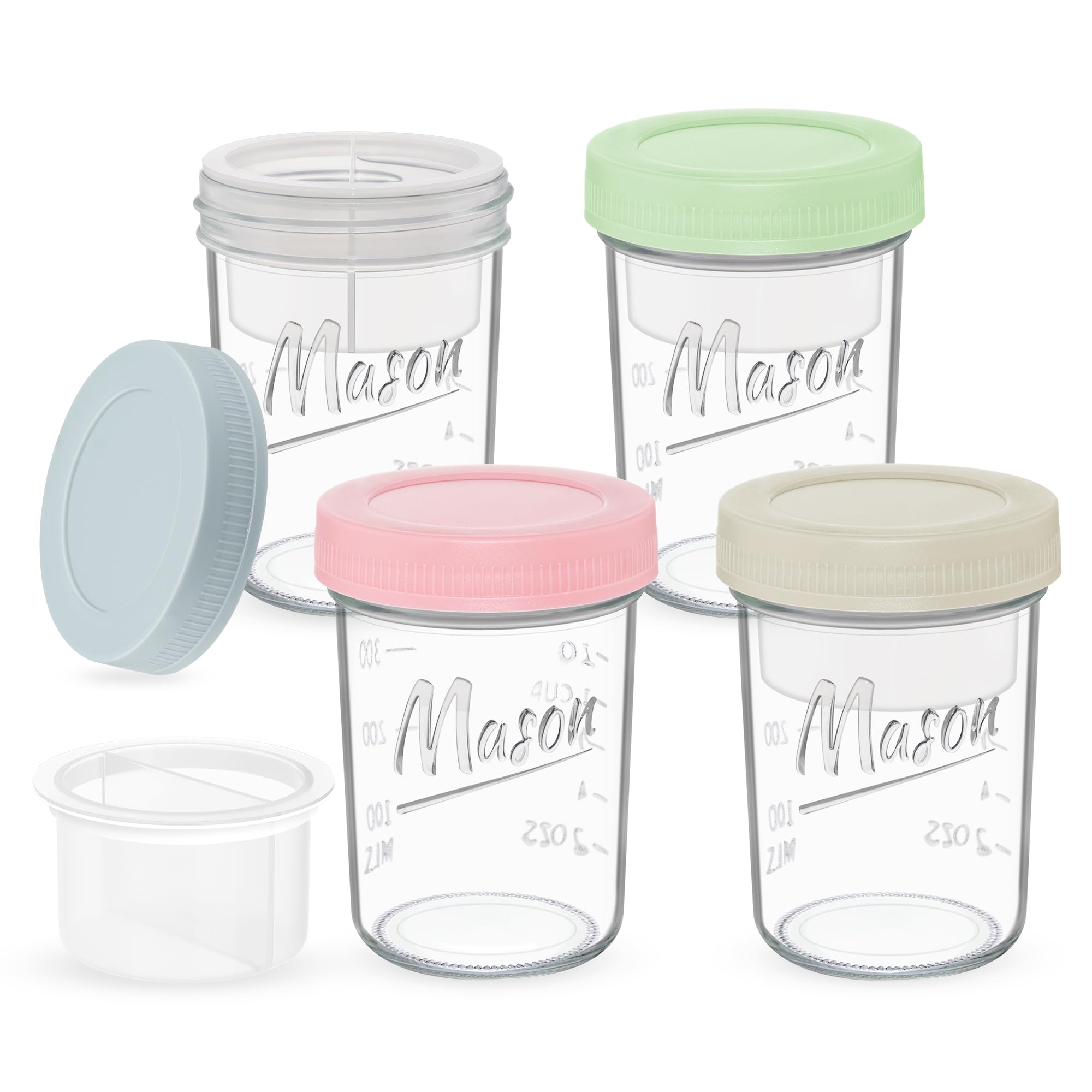 Xyptorix 16-oz overnight oats jar with lid keeps meals fresh for on-the-go.