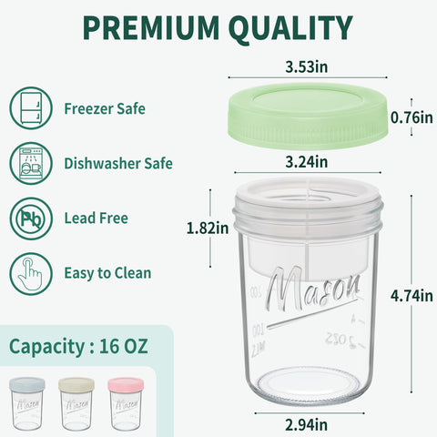 Xyptorix jar features measurement markings for easy portion control.