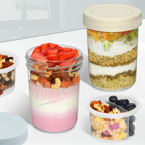 Xyptorix versatile jars support overnight oats, yogurt, parfait, and more.