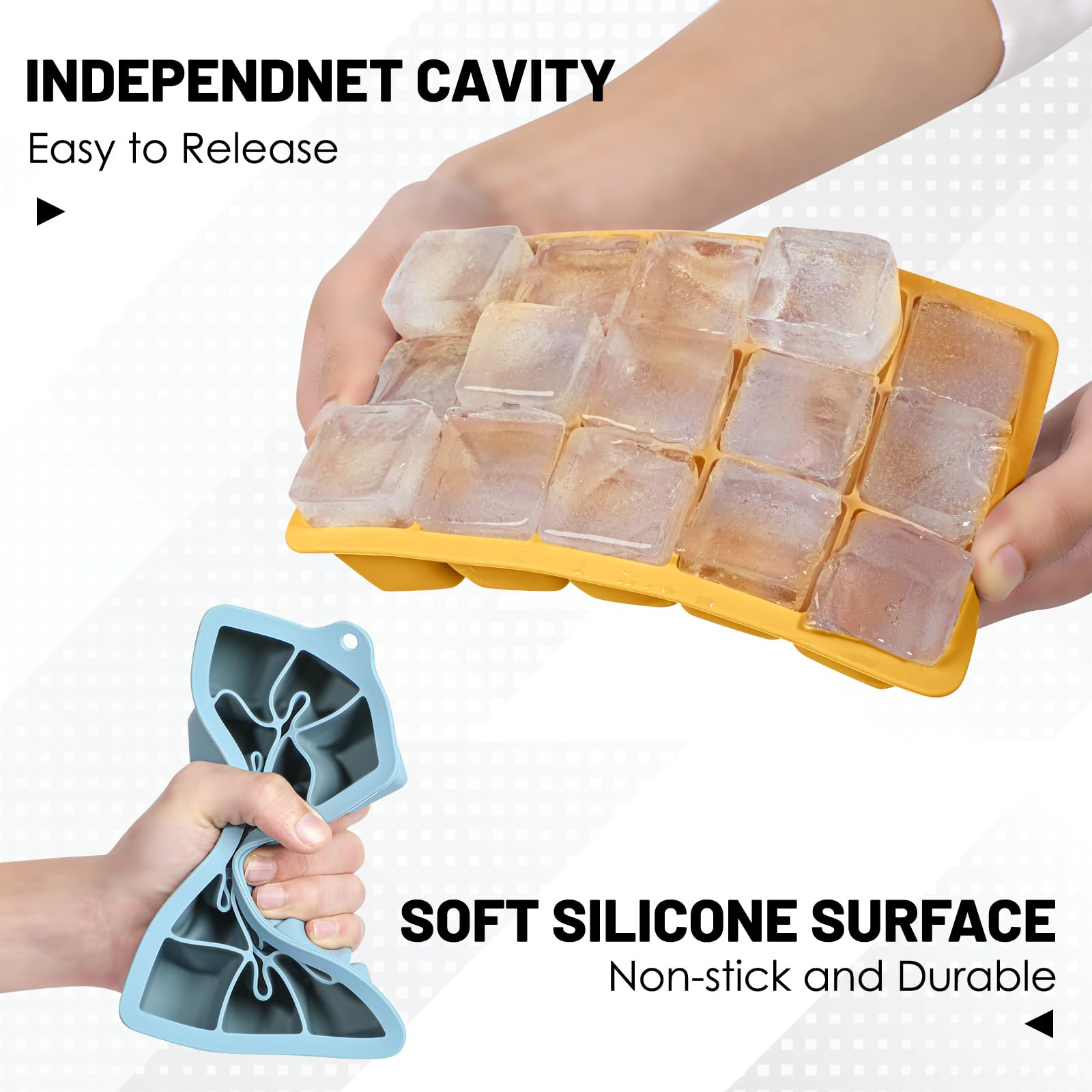 Xyuetia 1.2-inch square cubes ideal for whiskey and cocktails.