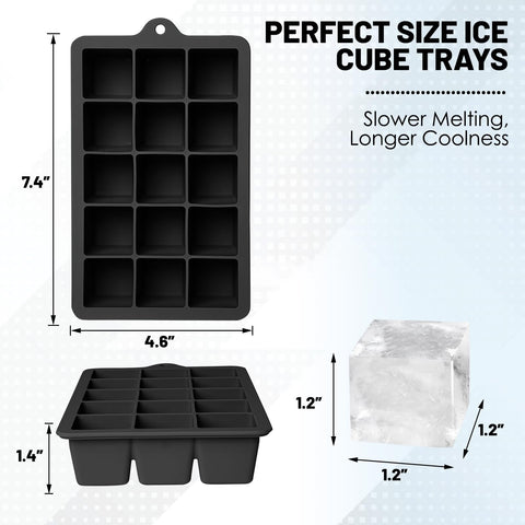 Xyuetia easy-release ice tray with flexible silicone for effortless cube removal.