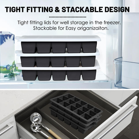 Xyuetia stackable freezer design saves space and stays organized.