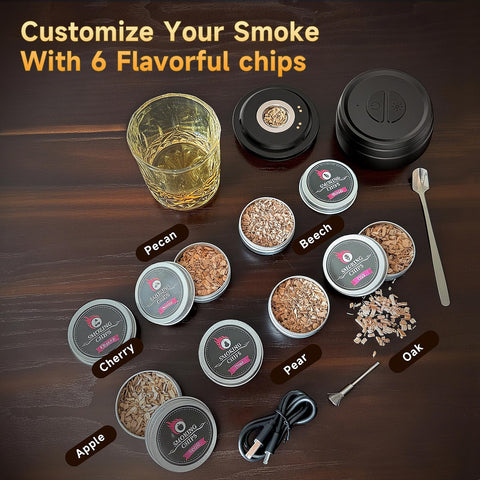 Cocktail smoke setup for creative, smoky drinks