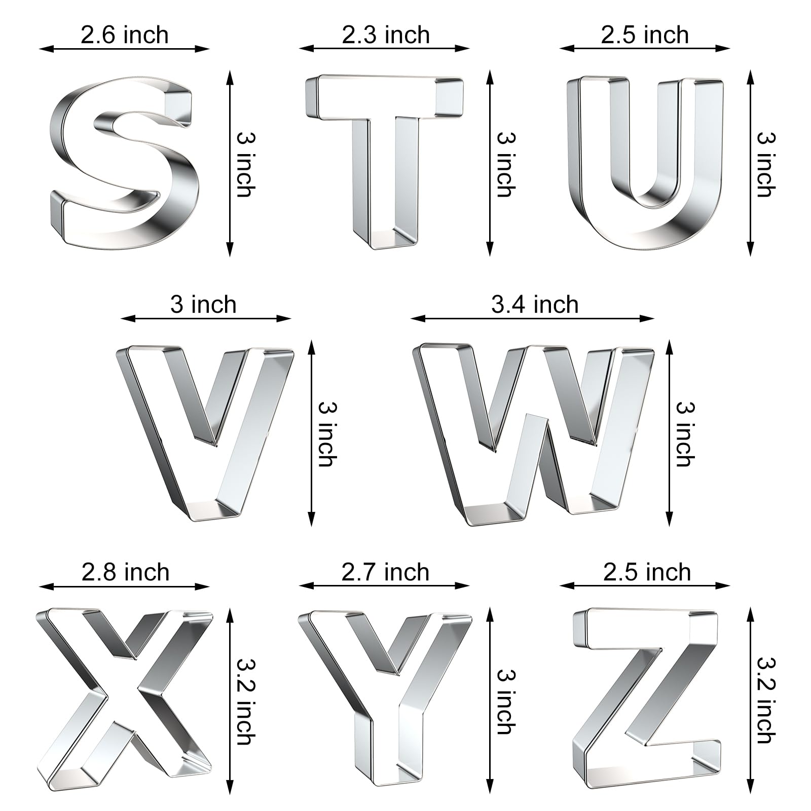 Xzhloym 3-inch cookie cutters ideal for cookies, biscuits, and party treats