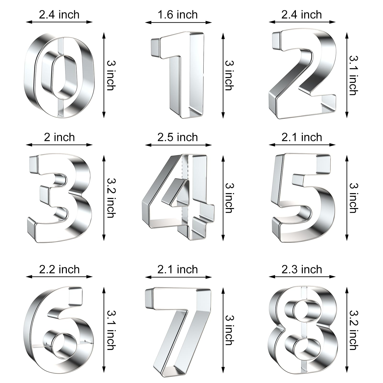 Xzhloym number cutter one 3in ideal for learning numbers during baking.