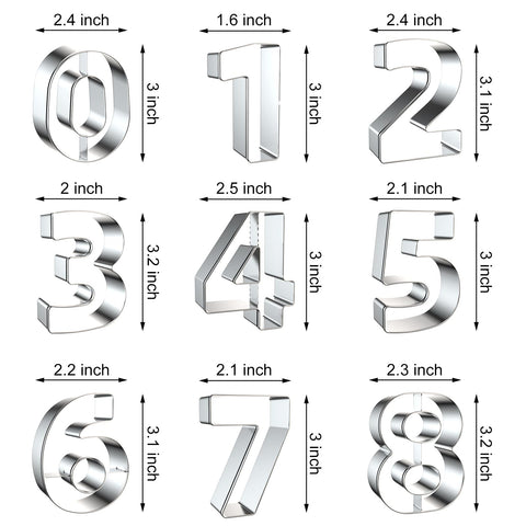 Xzhloym number cutter one 3in ideal for learning numbers during baking.