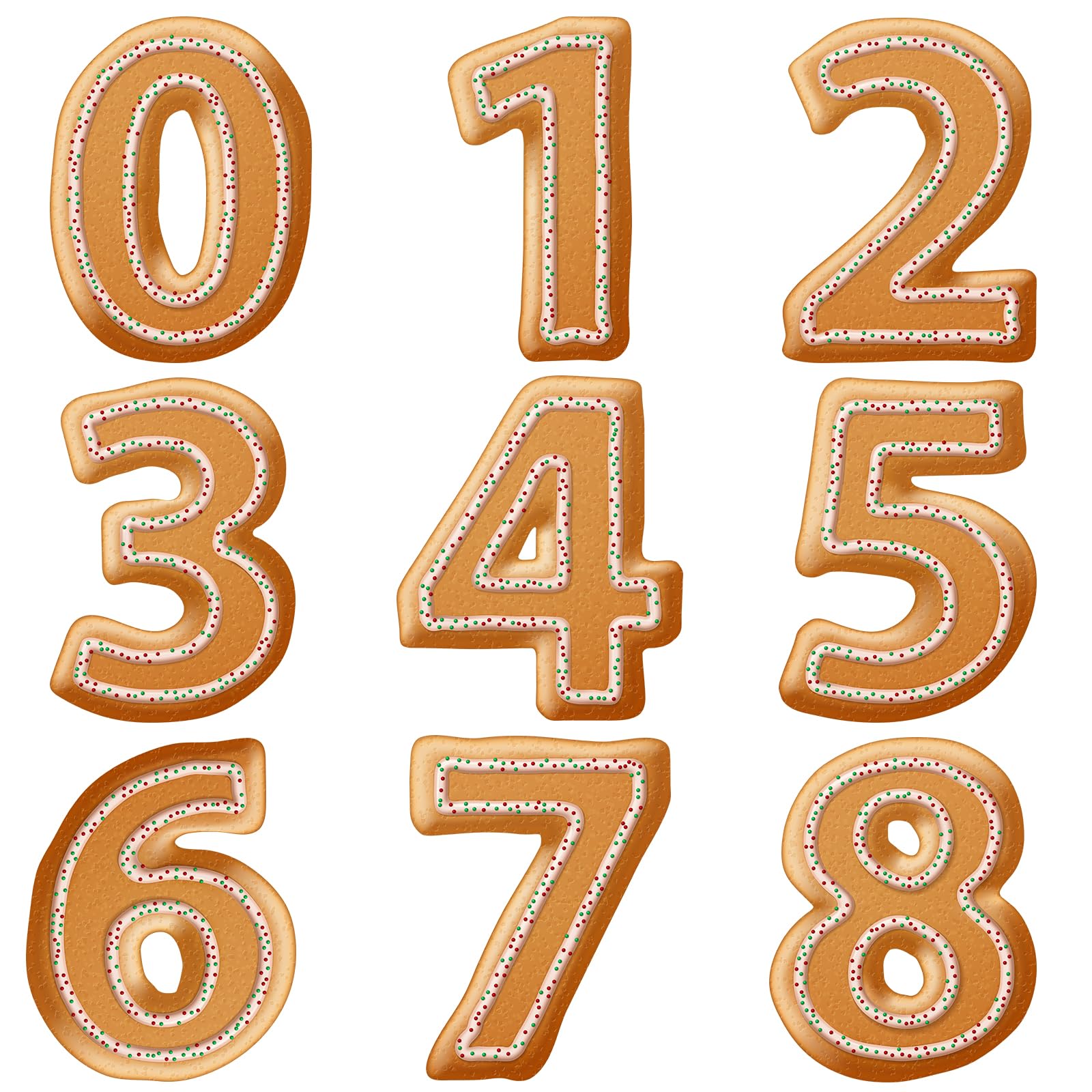 Xzhloym number cutter six 3in durable stainless steel for kid-friendly shapes.