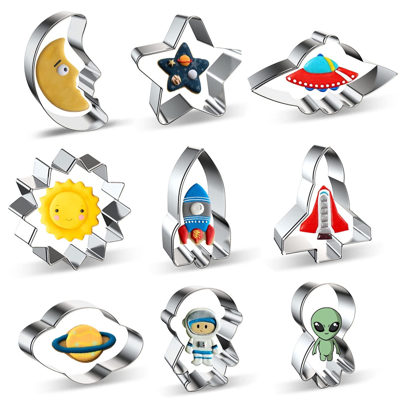 Xzhloym Space Cutter crescent moon for fun cookie designs and kid-friendly baking.