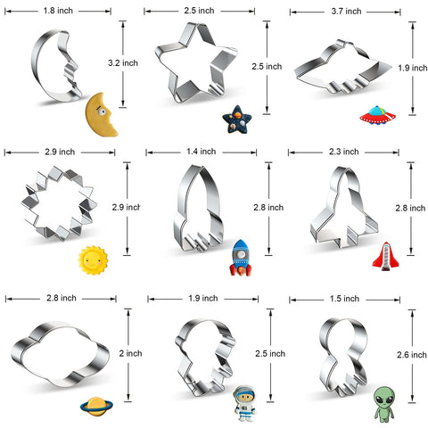 Xzhloym Space Cutter star shape ideal for starry cakes and cookies.