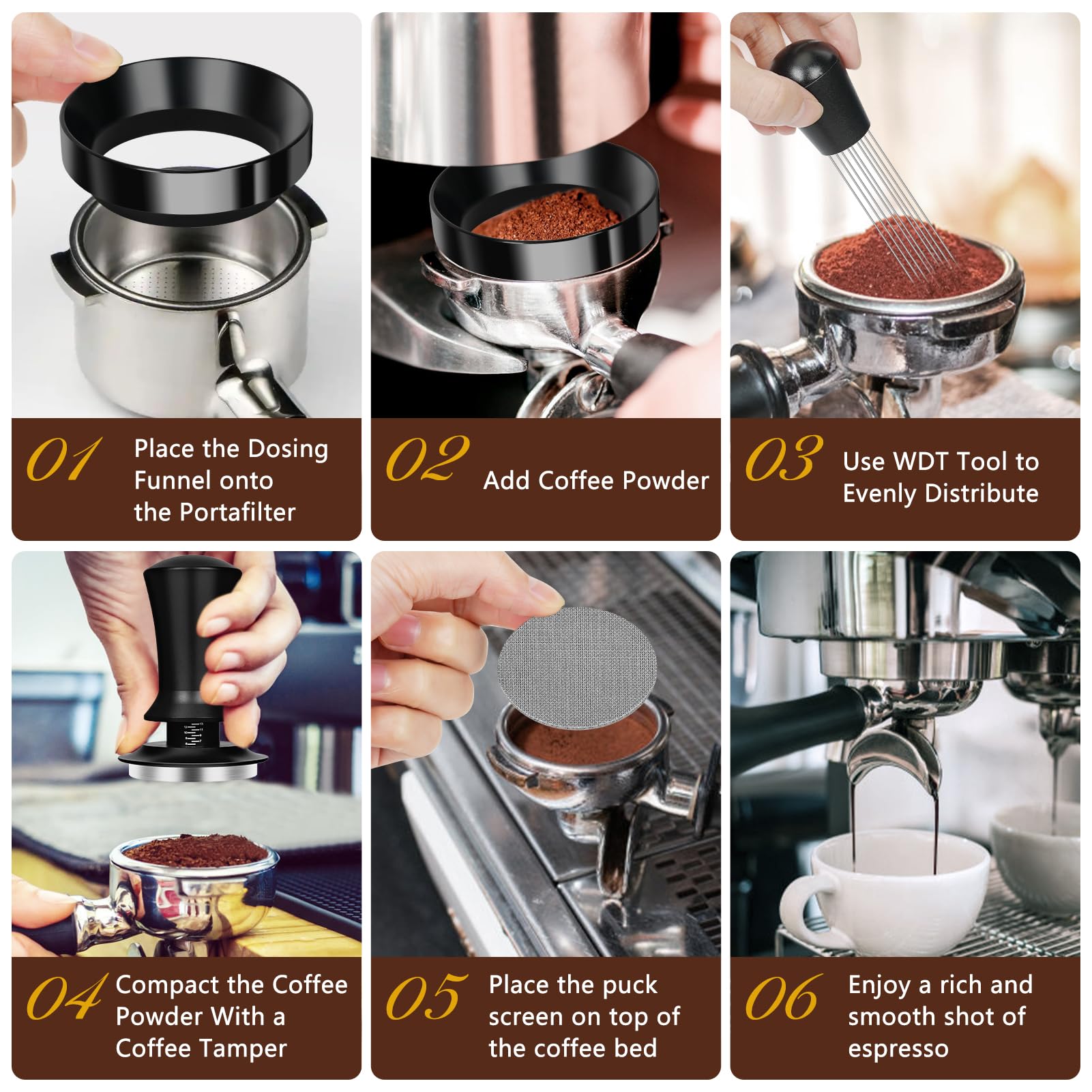 Y-Step puck screen 51mm distributes water evenly for balanced extraction