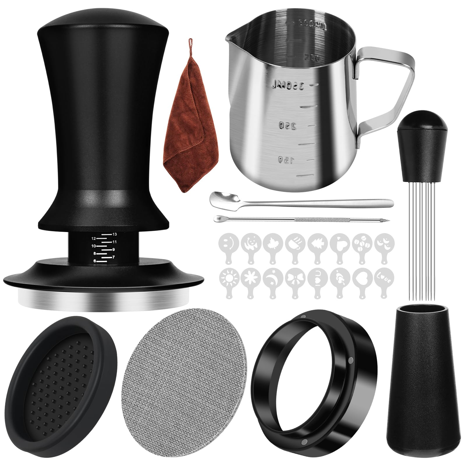 Y-Step espresso tamper 51mm with spring for consistent tamping and even extraction