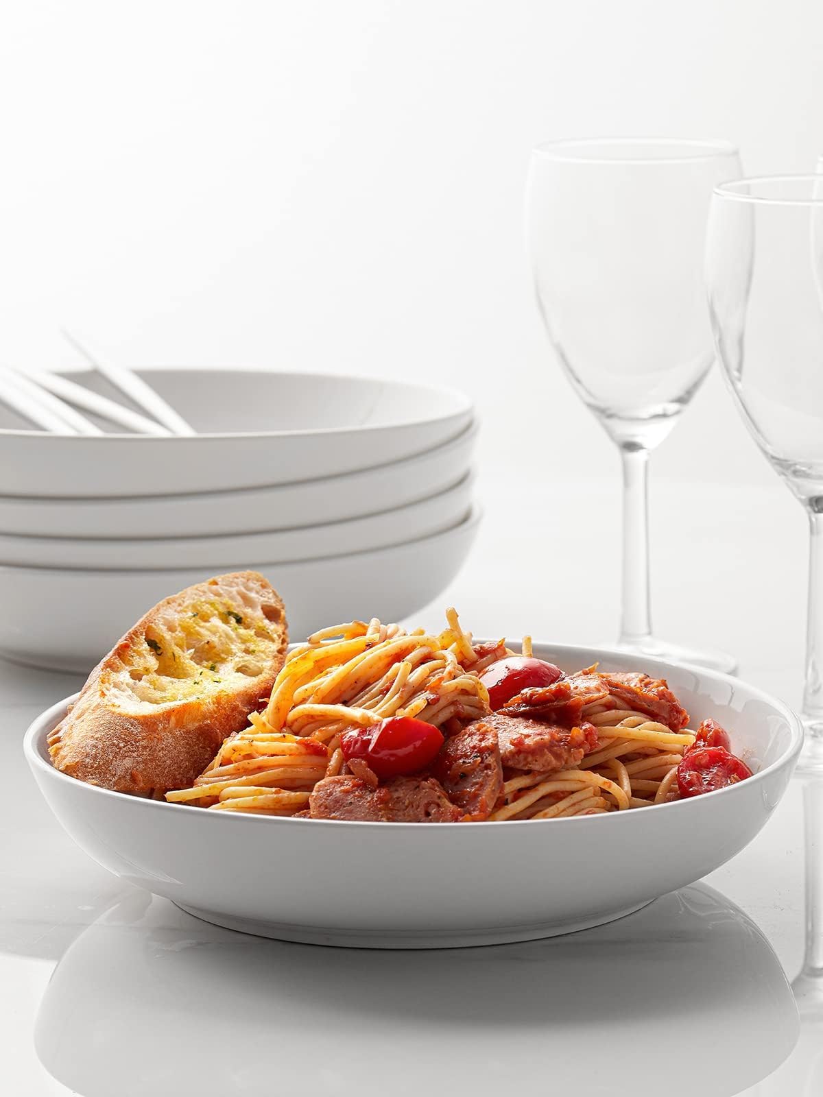 Y YHY offwhite pasta bowls ideal for soup, salad, or pasta presentations
