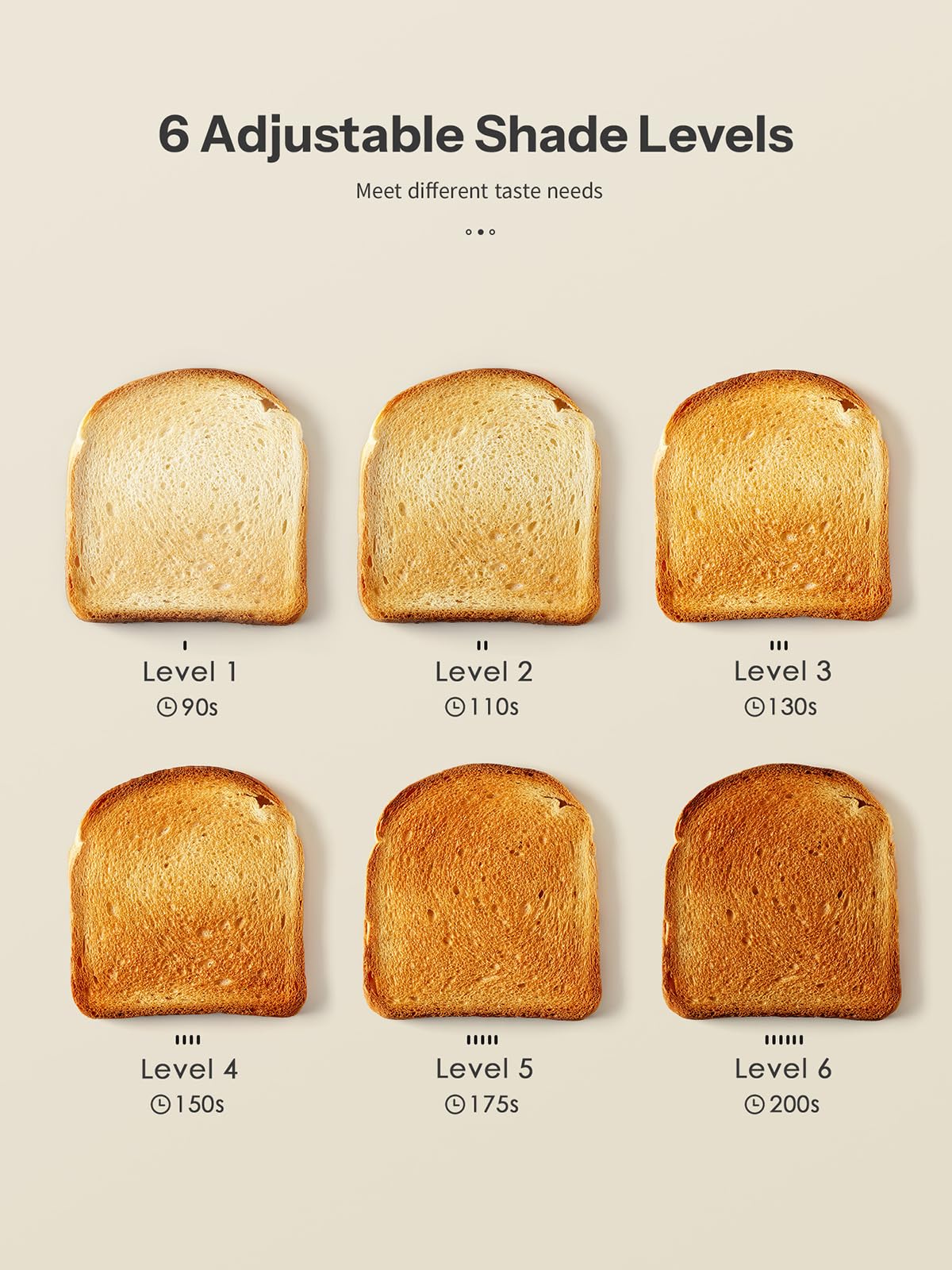 Yabano 4-Slice Toaster with extra-wide slots for thick breads.