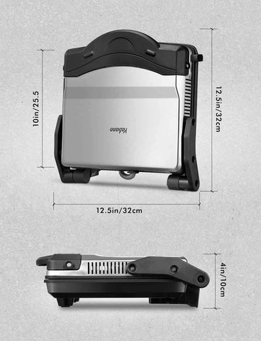Yabano Panini Press illustrates compact, four-slice cooking capacity