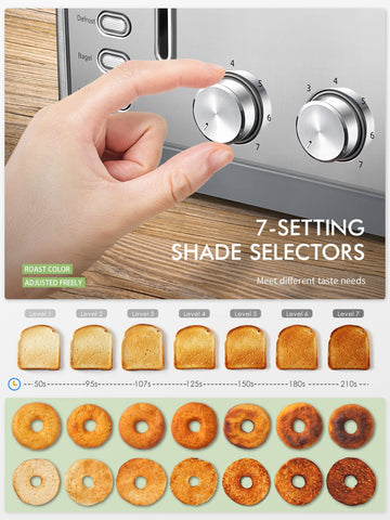 Yabano toaster bagel muffin function for crisp bagels and English muffins