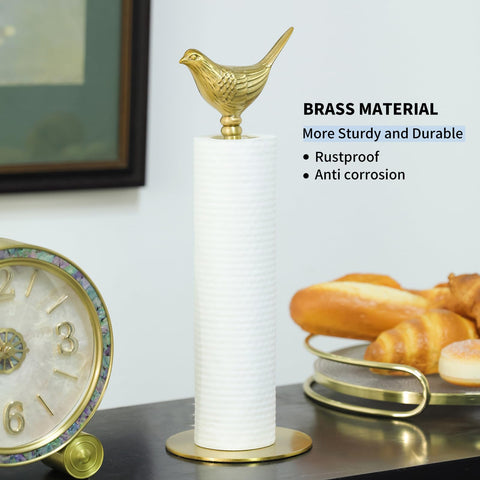 YACSNBF gold bird decor paper towel holder enhances kitchen style