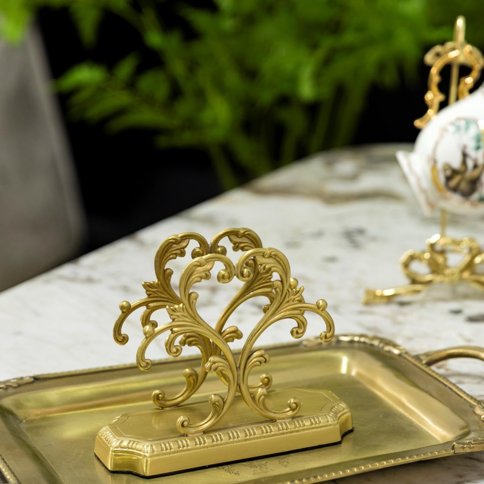 YACSNBF Brass napkin holder for table with timeless appeal