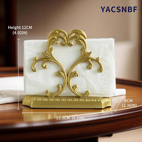 YACSNBF Gold napkin holder on countertop enhances decor