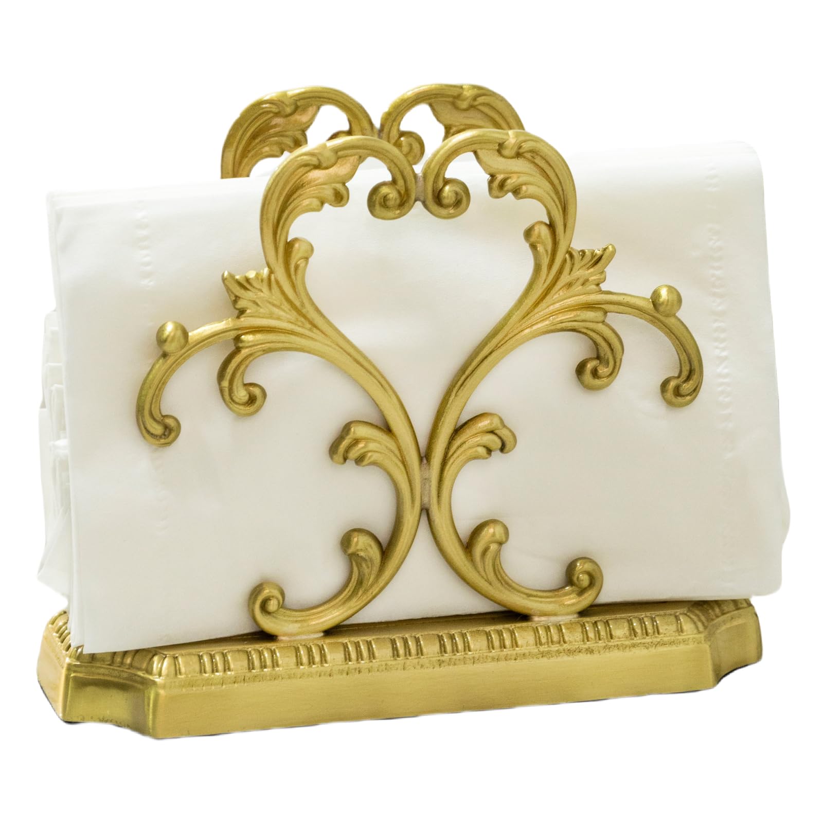 YACSNBF Luxurious gold napkin holder on table for elegant dining