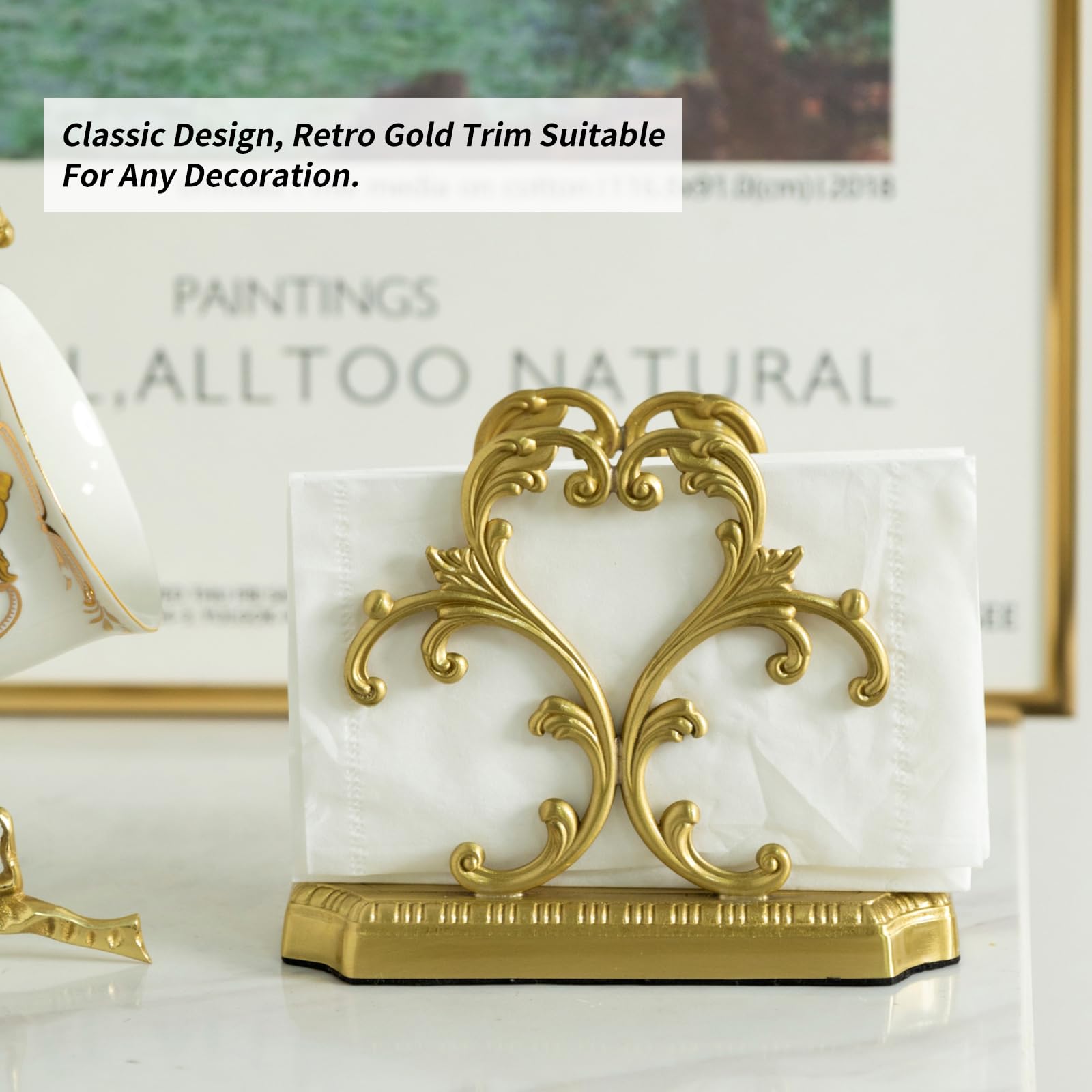 YACSNBF Brass gold napkin dispenser for convenient use