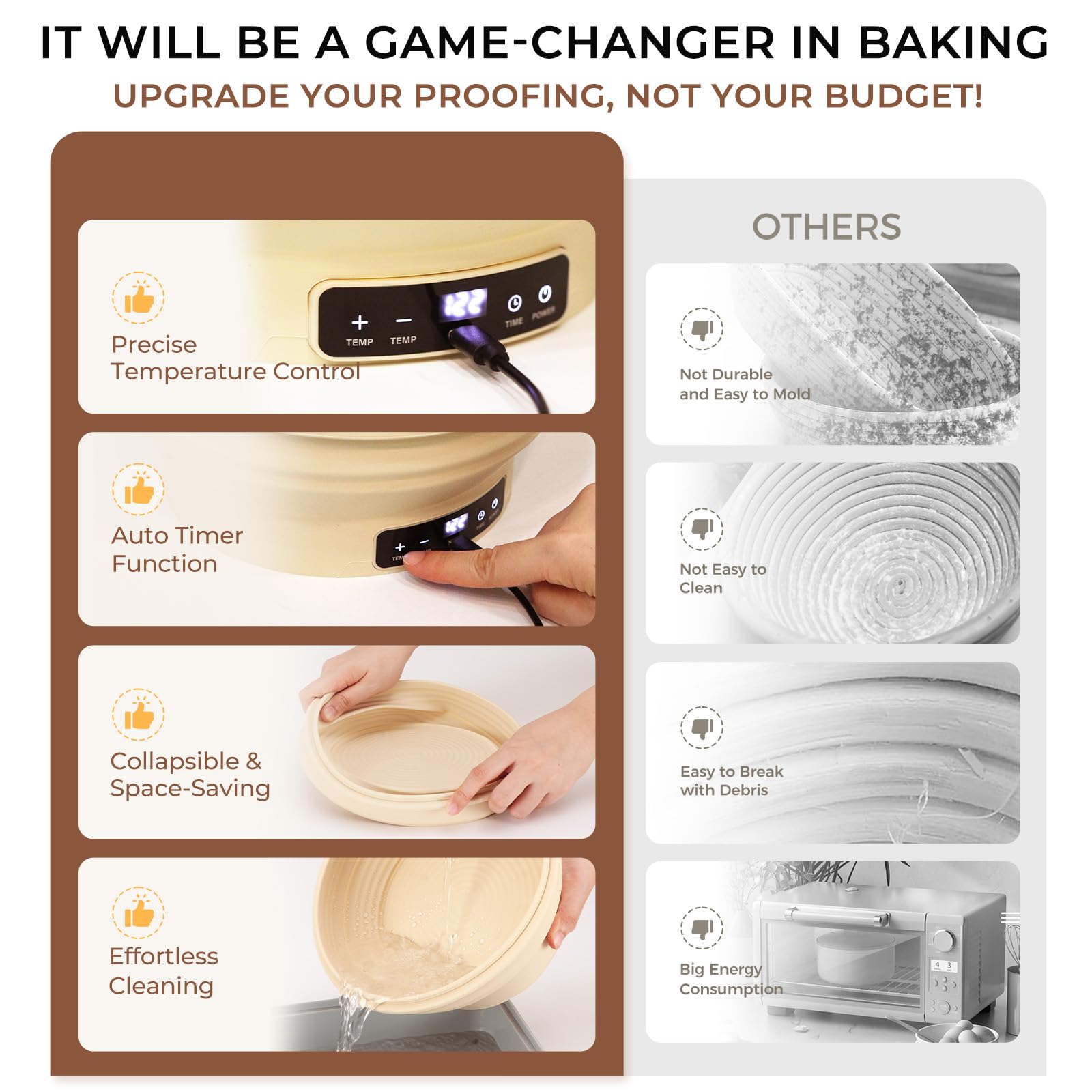 Yacumx four-piece baking toolkit for scoring, scraping, brushing, and mixing dough.