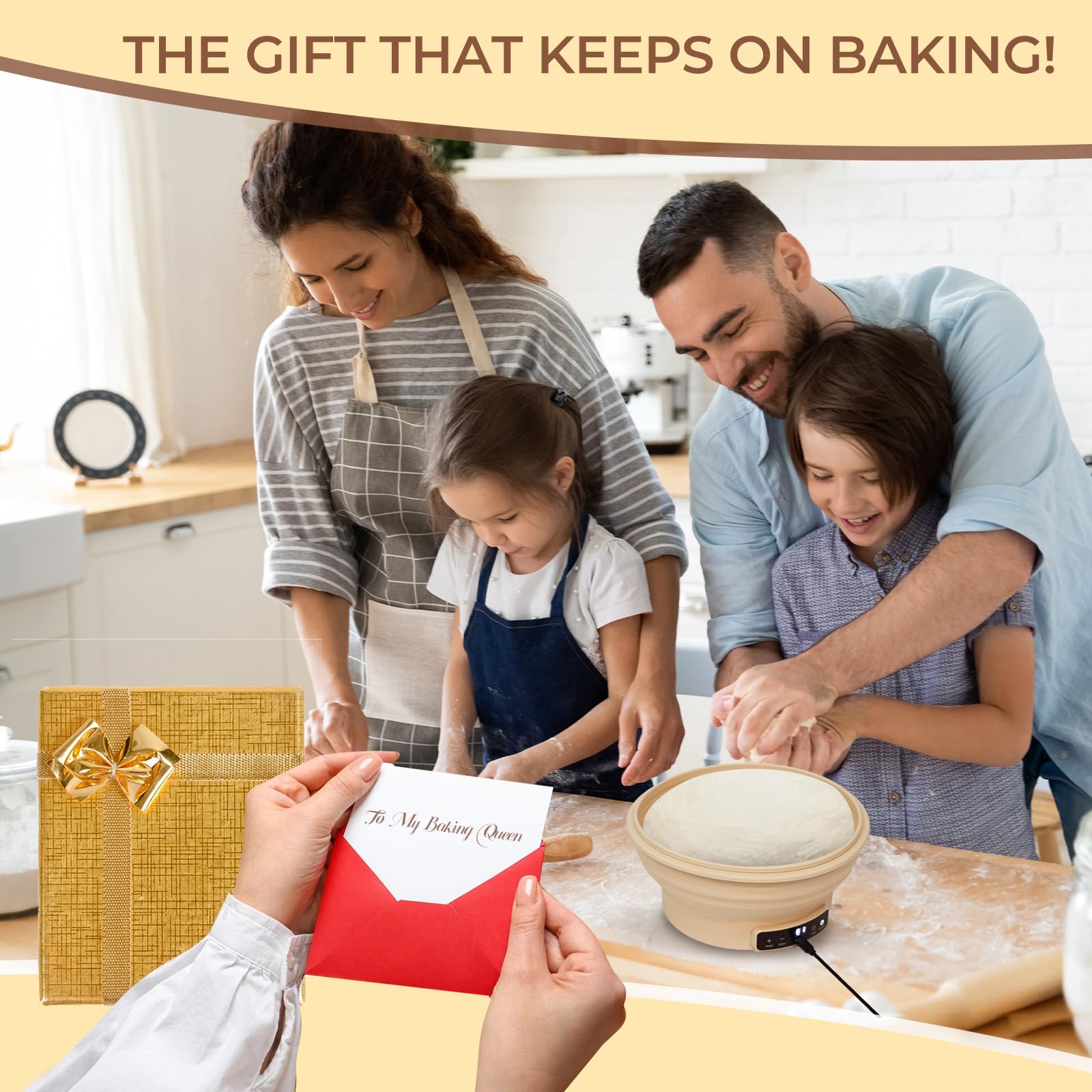 Proofing bowl assembly by Yacumx showcasing temperature-controlled proofing for home bakers.