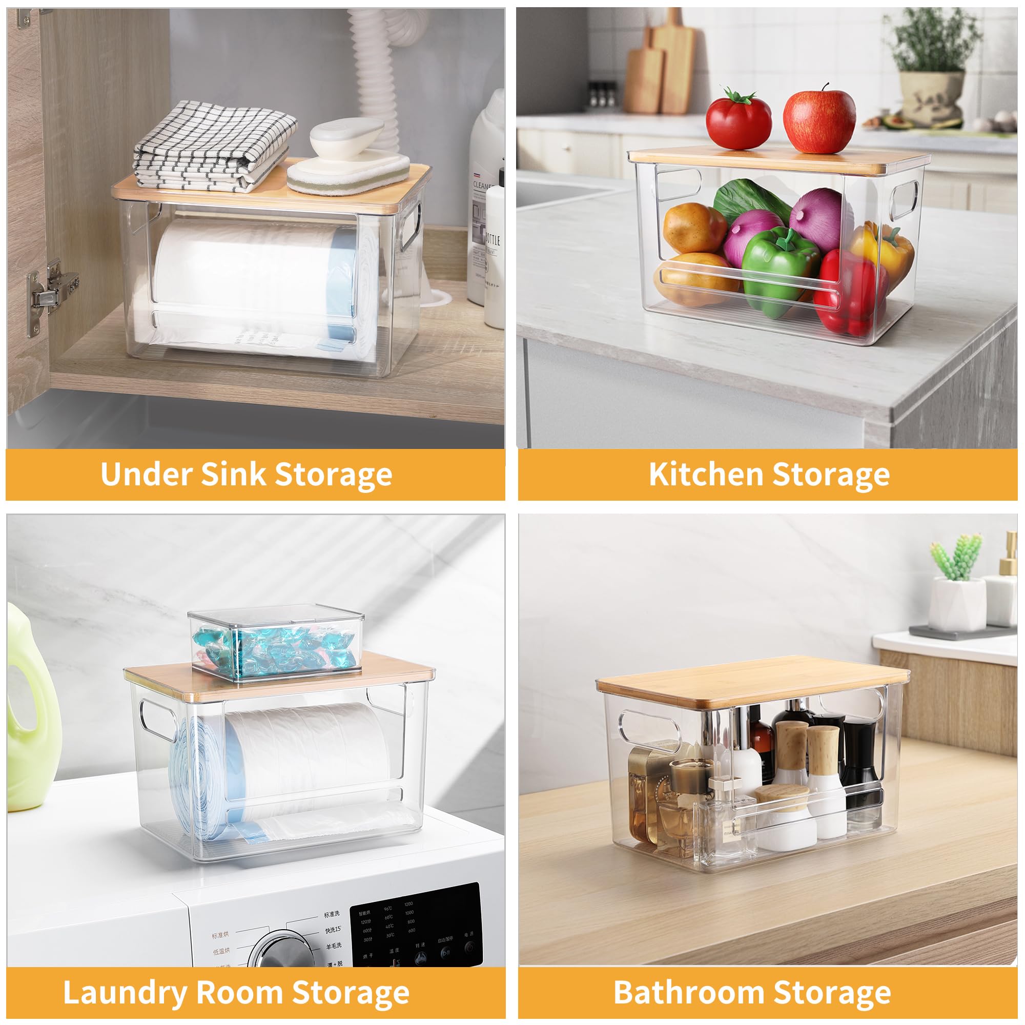YAFFWA trash bag dispenser front opening allows easy bag replenishment.