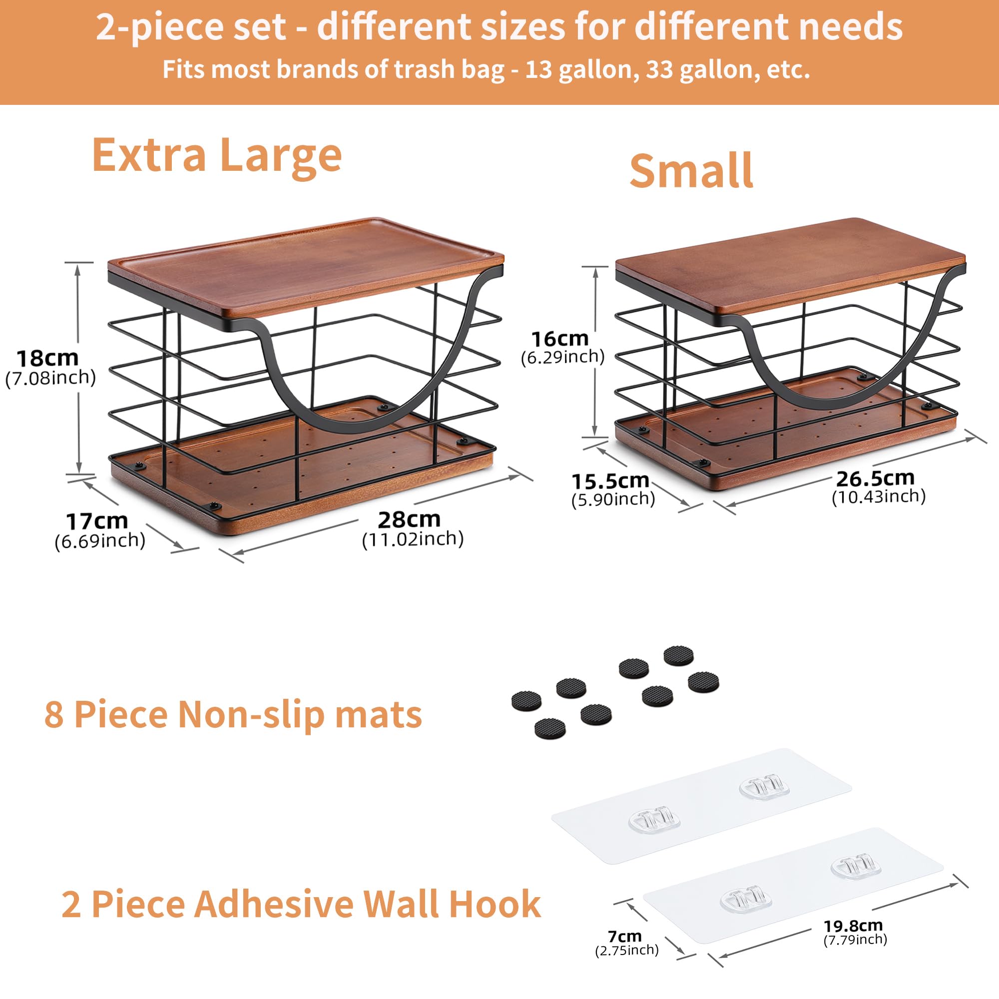 YAFFWA two-pack set helps keep laundry and kitchen items neatly organized.