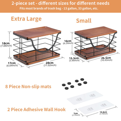 YAFFWA two-pack set helps keep laundry and kitchen items neatly organized.