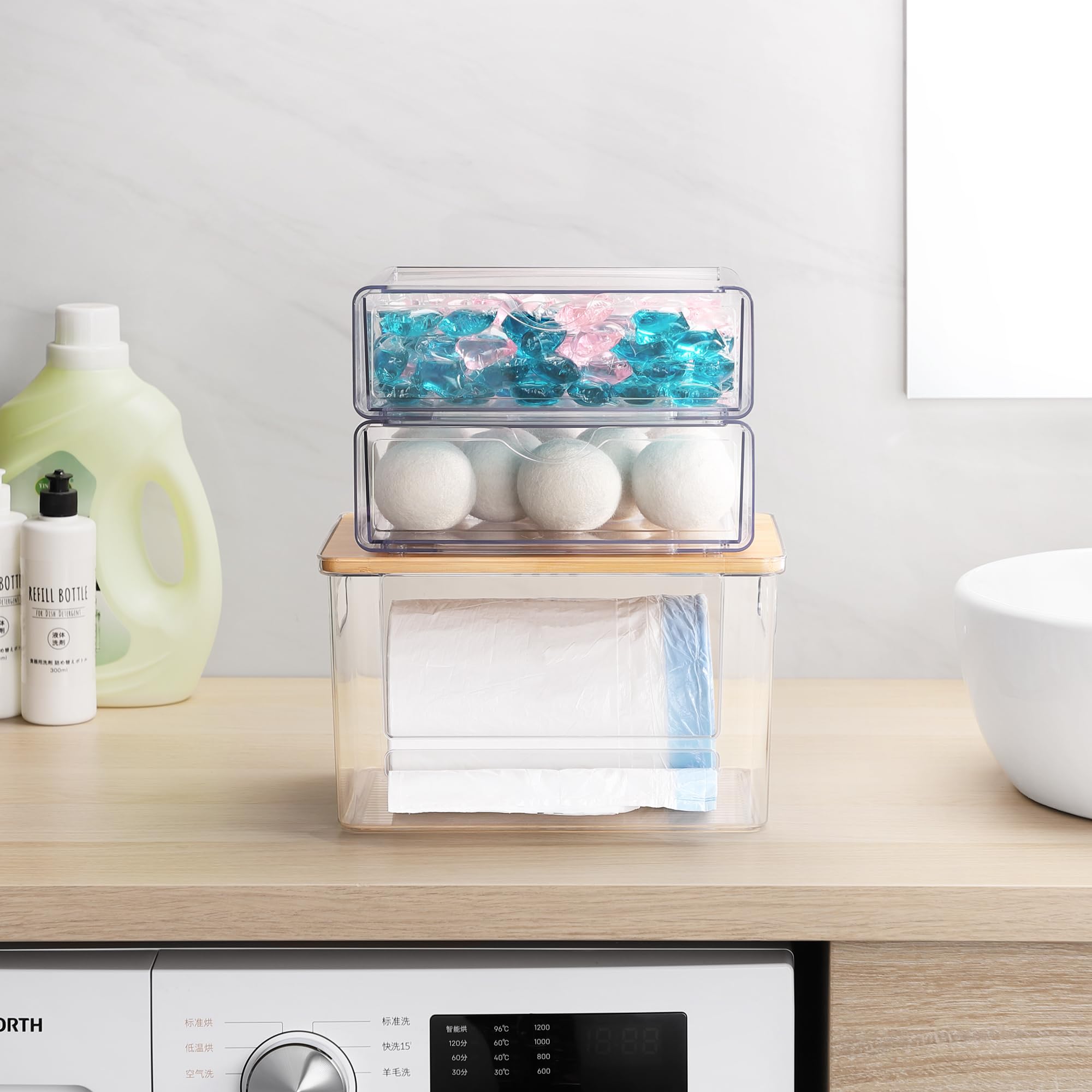 YAFFWA under-sink organizer keeps countertops tidy and items accessible.