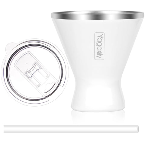 Yagady martini tumbler with lid keeps cocktails secure on the go