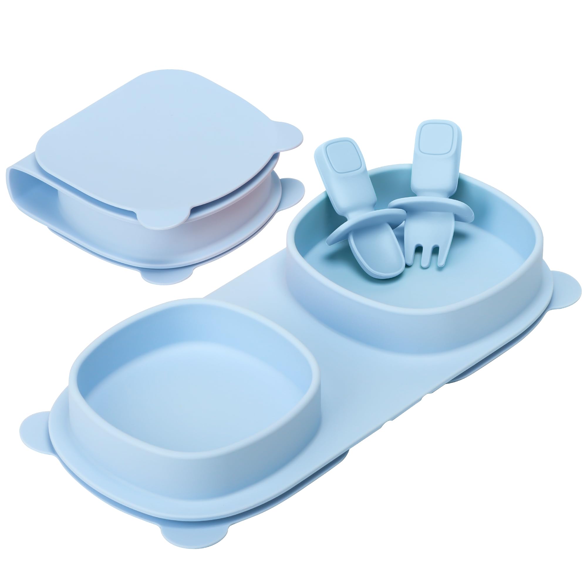 yahaa foldable silicone plate showing folding design for travel meals