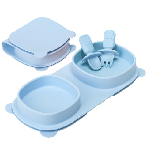 yahaa foldable silicone plate showing folding design for travel meals