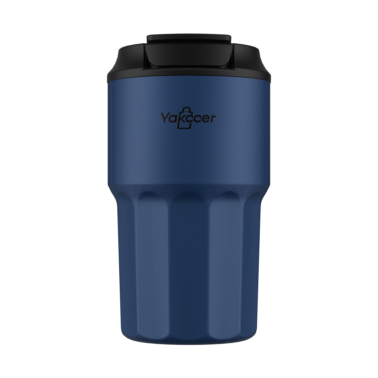 Yakooer 16oz insulated tumbler with flip lid for hot and cold drinks