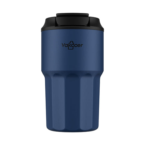 Yakooer 16oz insulated tumbler with flip lid for hot and cold drinks