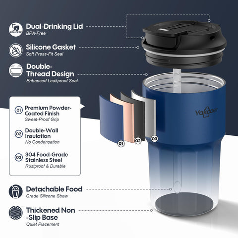 Inner 304 stainless steel lining preserves taste