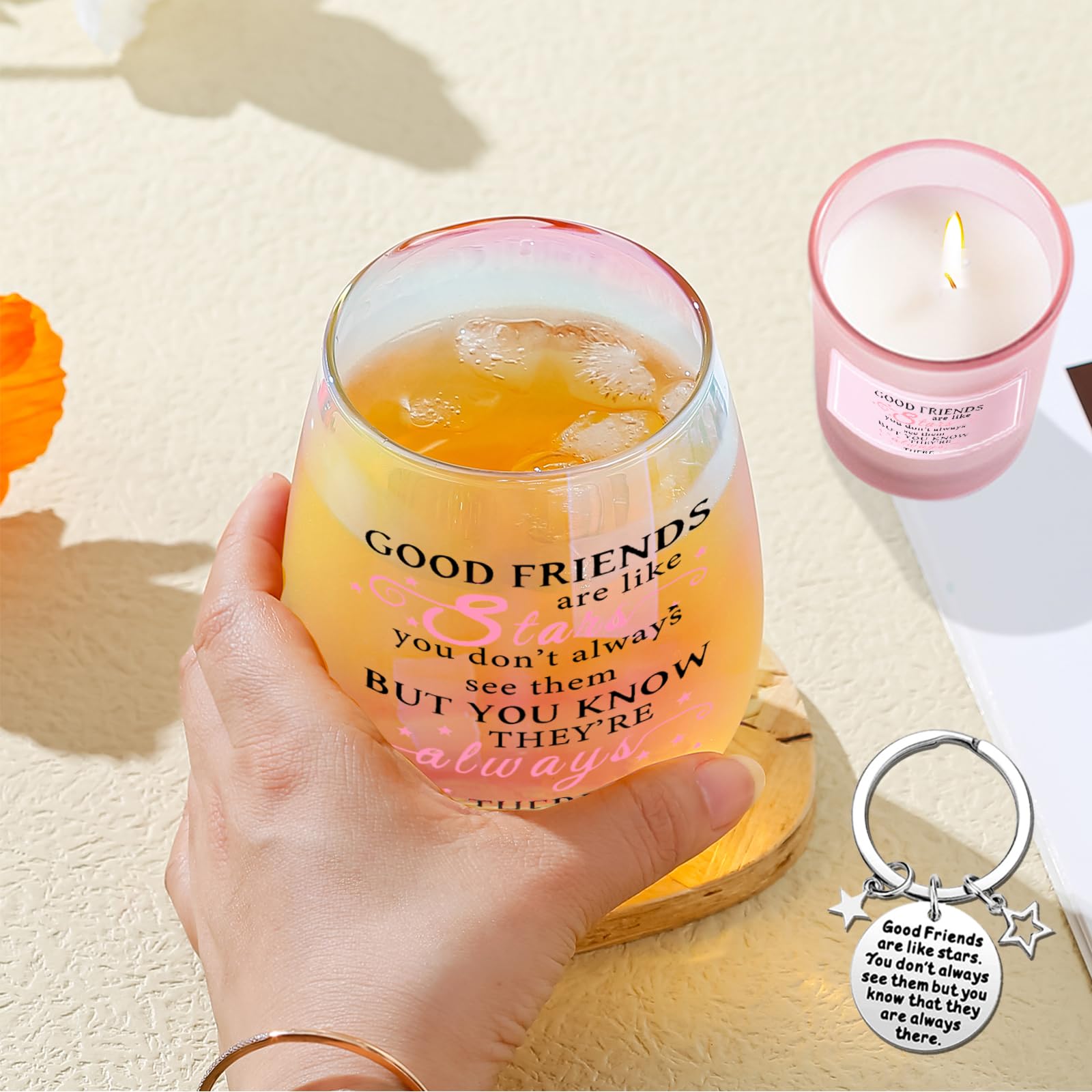 Yalucky gift box includes a key chain, ready for gifting.