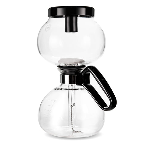 Yama Glass siphon top chamber brewing action and clarity.