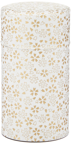 Yamaco Pokkan tea tin with Sakura pattern lid preserves freshness.