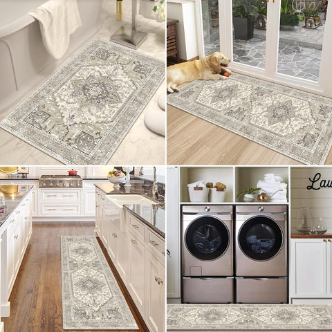 Yamaziot boho runner fits hallways and laundry rooms beautifully