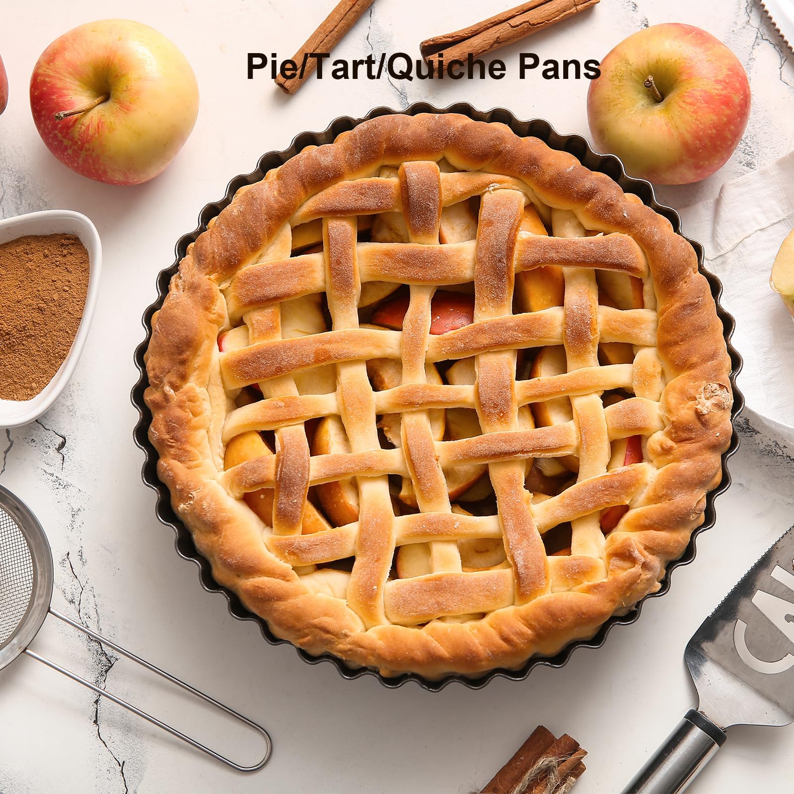 Yamteck 9-inch round tart pan ideal for quiches and tarts