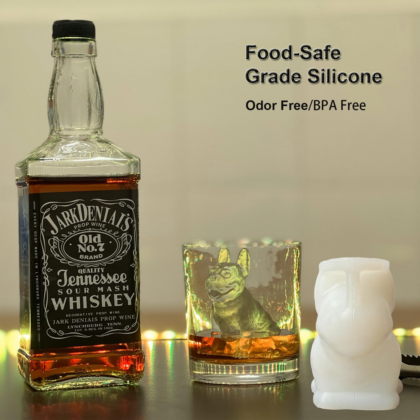 Yamteck bulldog party ice mold enhances theme events with charming dog-shaped ice.