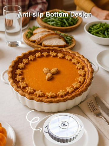 Yamteck deep-dish quiche pan in ceramic for tall fillings