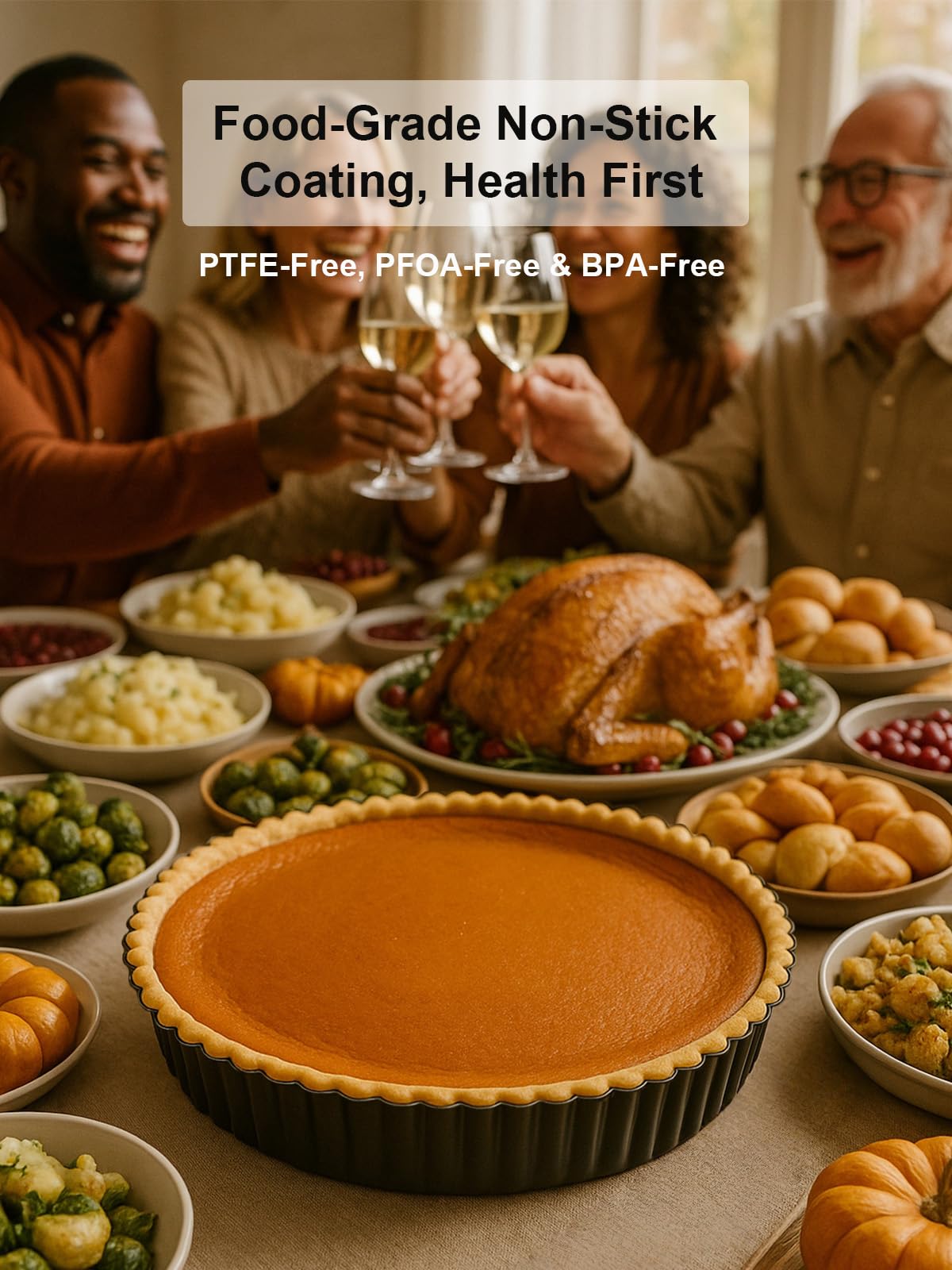 Close-up of Yamteck non-stick coating highlighting easy release